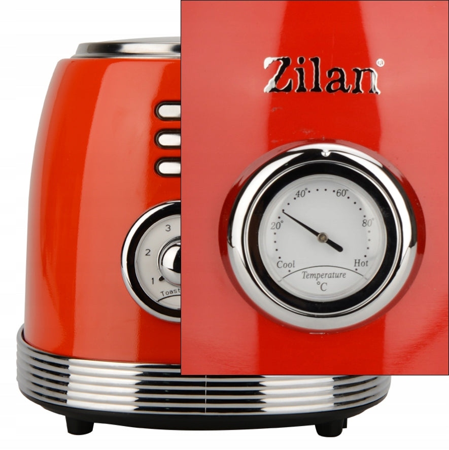 Toaster Zilan RETRO BREAD TOASTER red 850 W Dominant color red