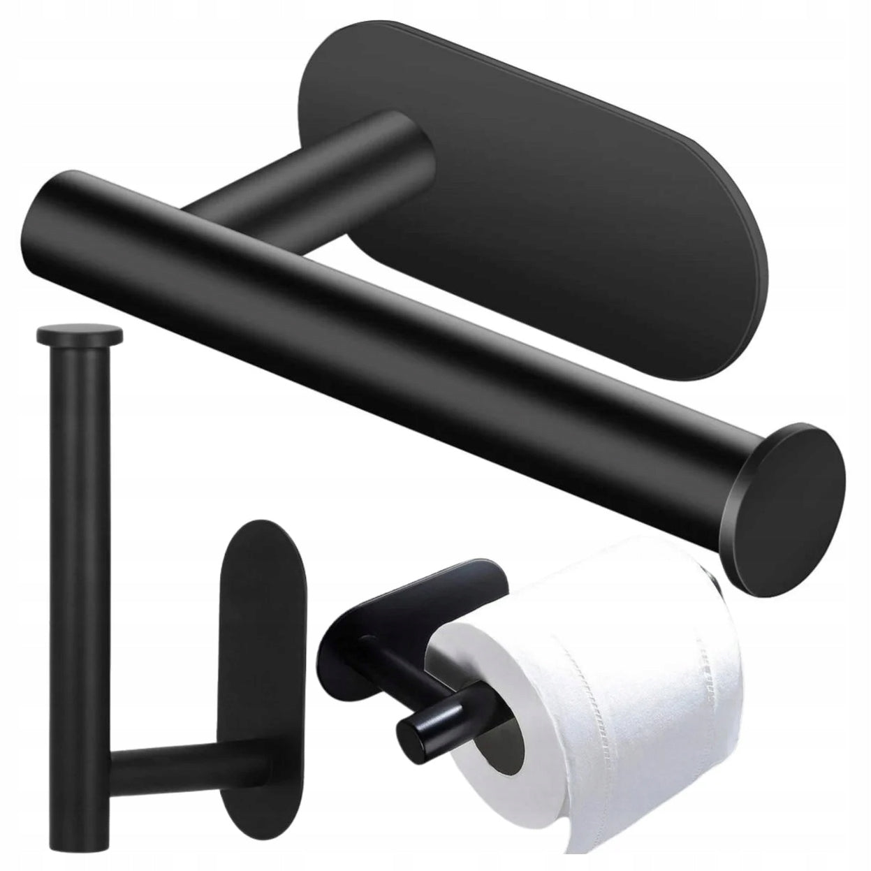 Toilet Paper Hanger Holder BLACK STEEL LOFT