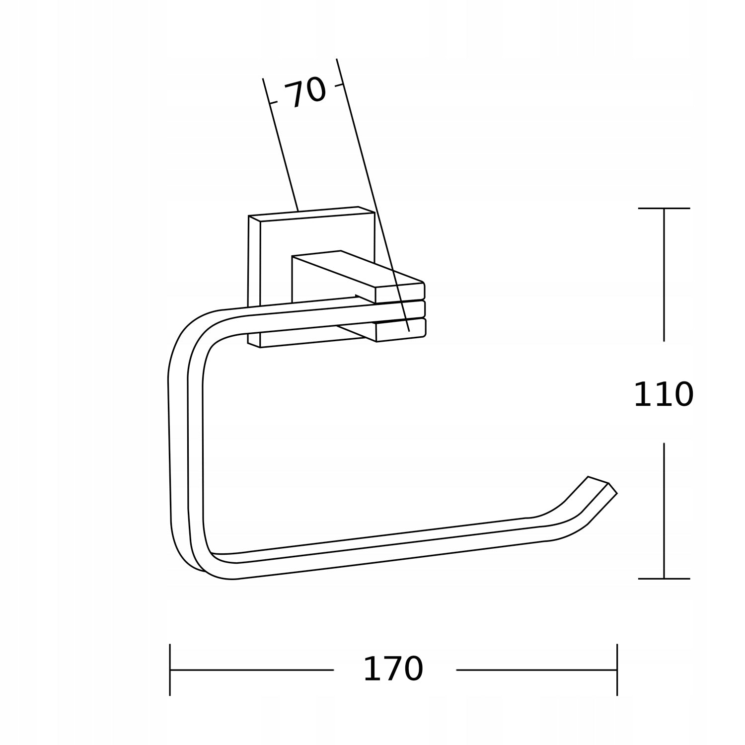 Toilet Paper Holder Hanger Mexen Vane Wall Chrome Type grip