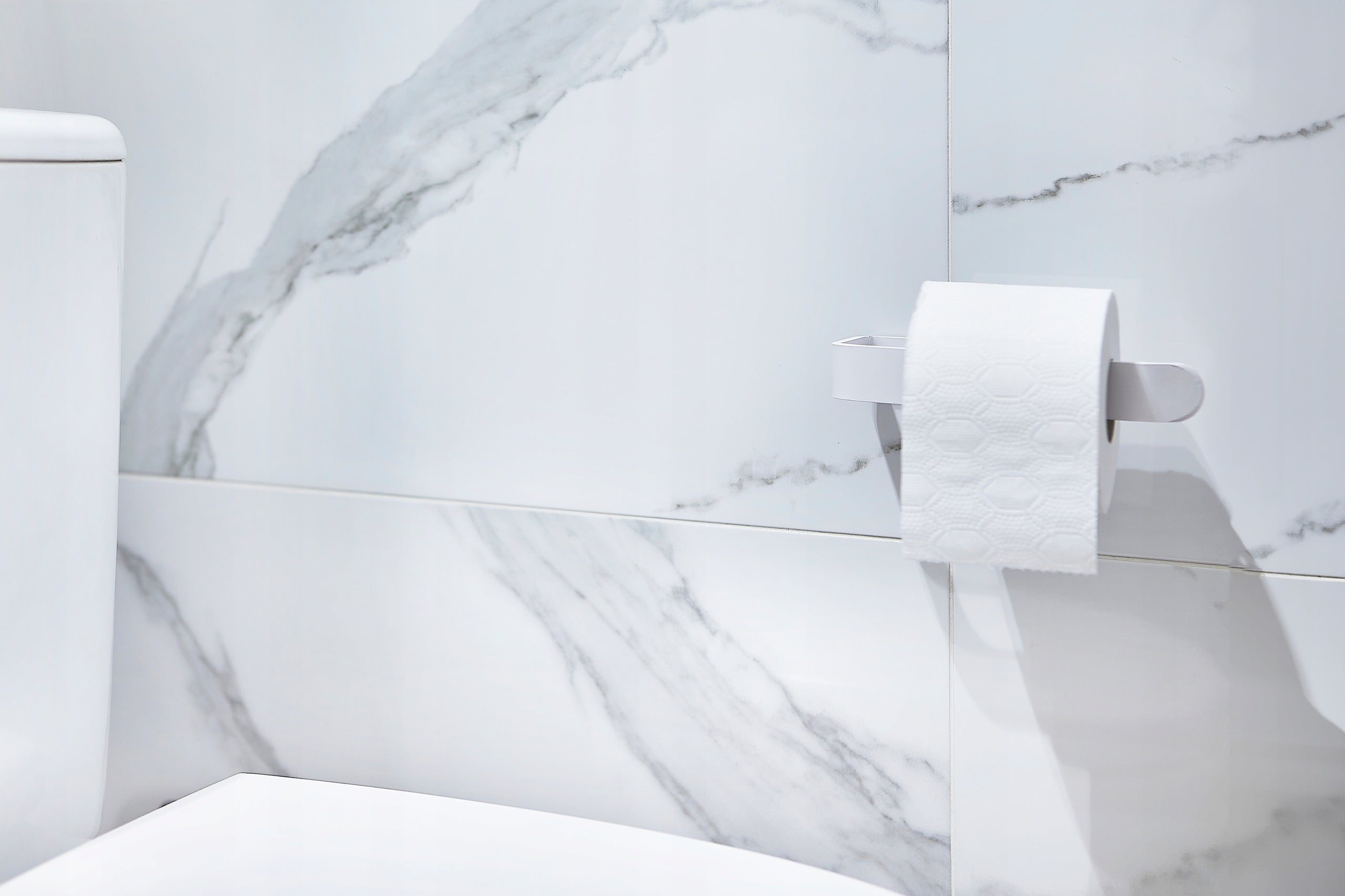 Toilet Paper Holder Self Adhesive Without Drilling White Aluminum Manufacturer code AWD02091940