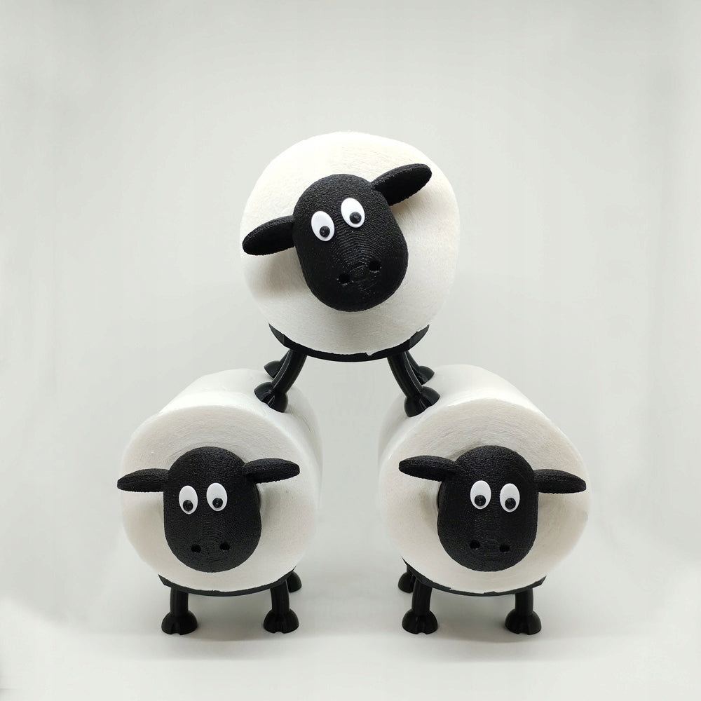 Toilet Paper Holder Stand Sheep for Bathroom Toilet, Set of 3