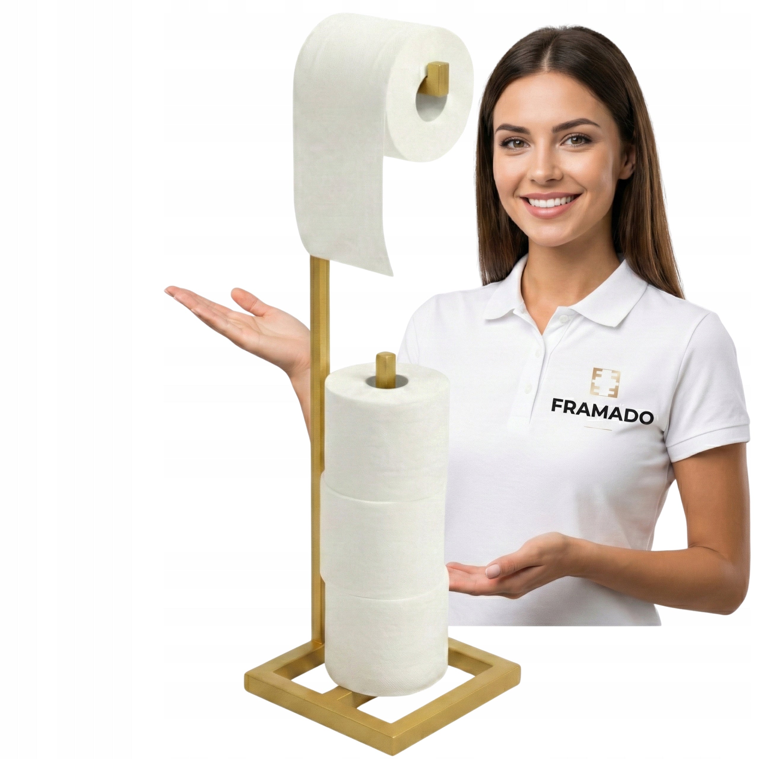 Toilet Paper Stand Metal Loft Gold Modern Holder Product PL