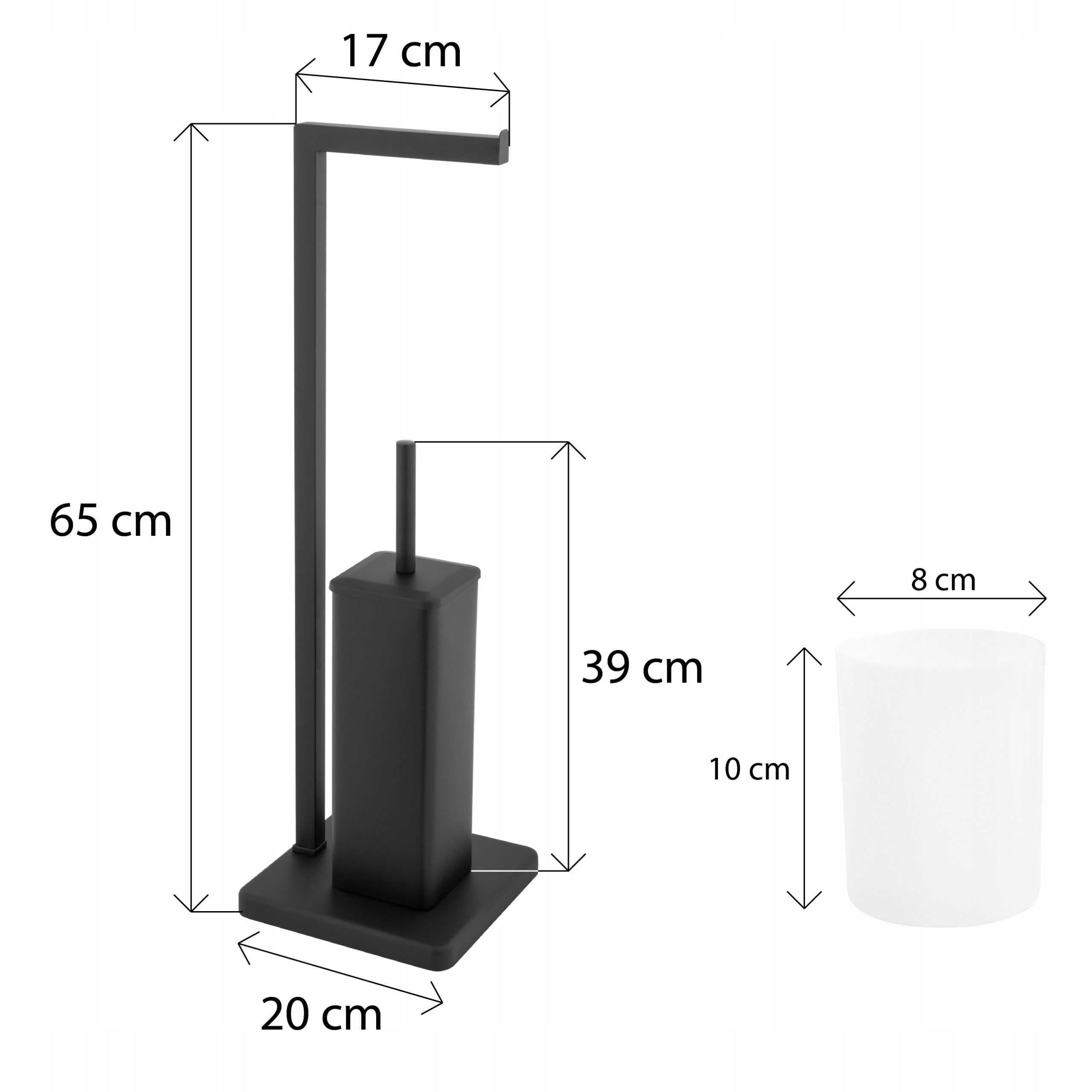 Toilet Paper Stand Toilet Brush 2in1 Handle Black Bathroom Mat Manufacturer code PD.MARKO-BLK