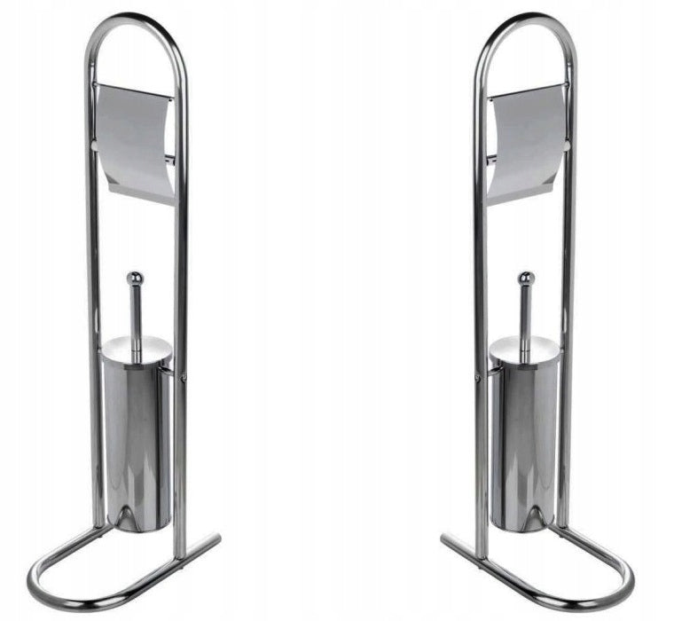 Toilet Paper Stand + Toilet Brush Bathroom Set Metal Manufacturer code MX 3009