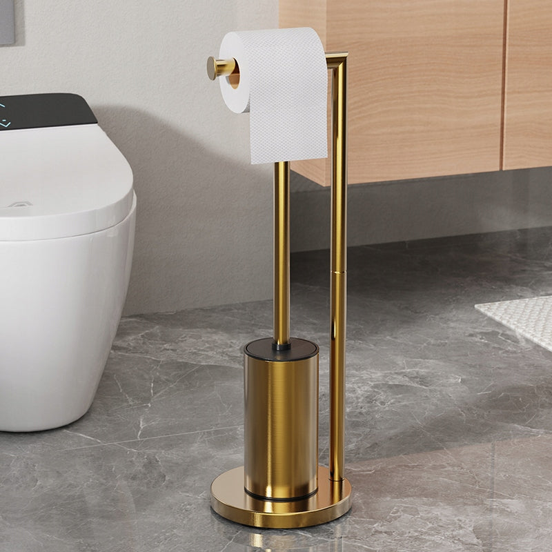 Toilet Paper Stand With Toilet Brush And Holder Set Metal Storage Gold Loft Packaging status original