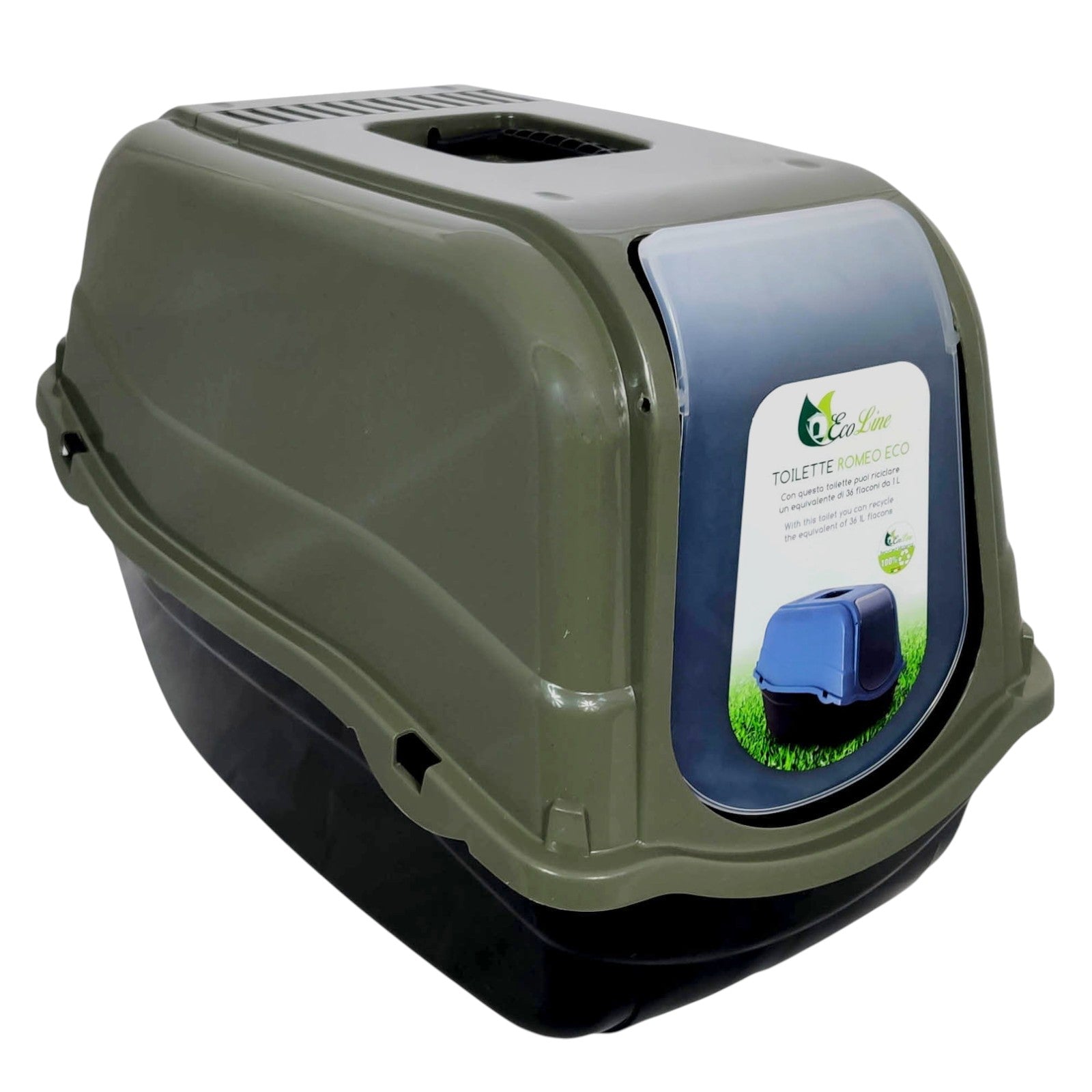 Toilet for Cat Romeo Indoor Cuvette with Doors Carbon Filter COLORS Length 57 cm
