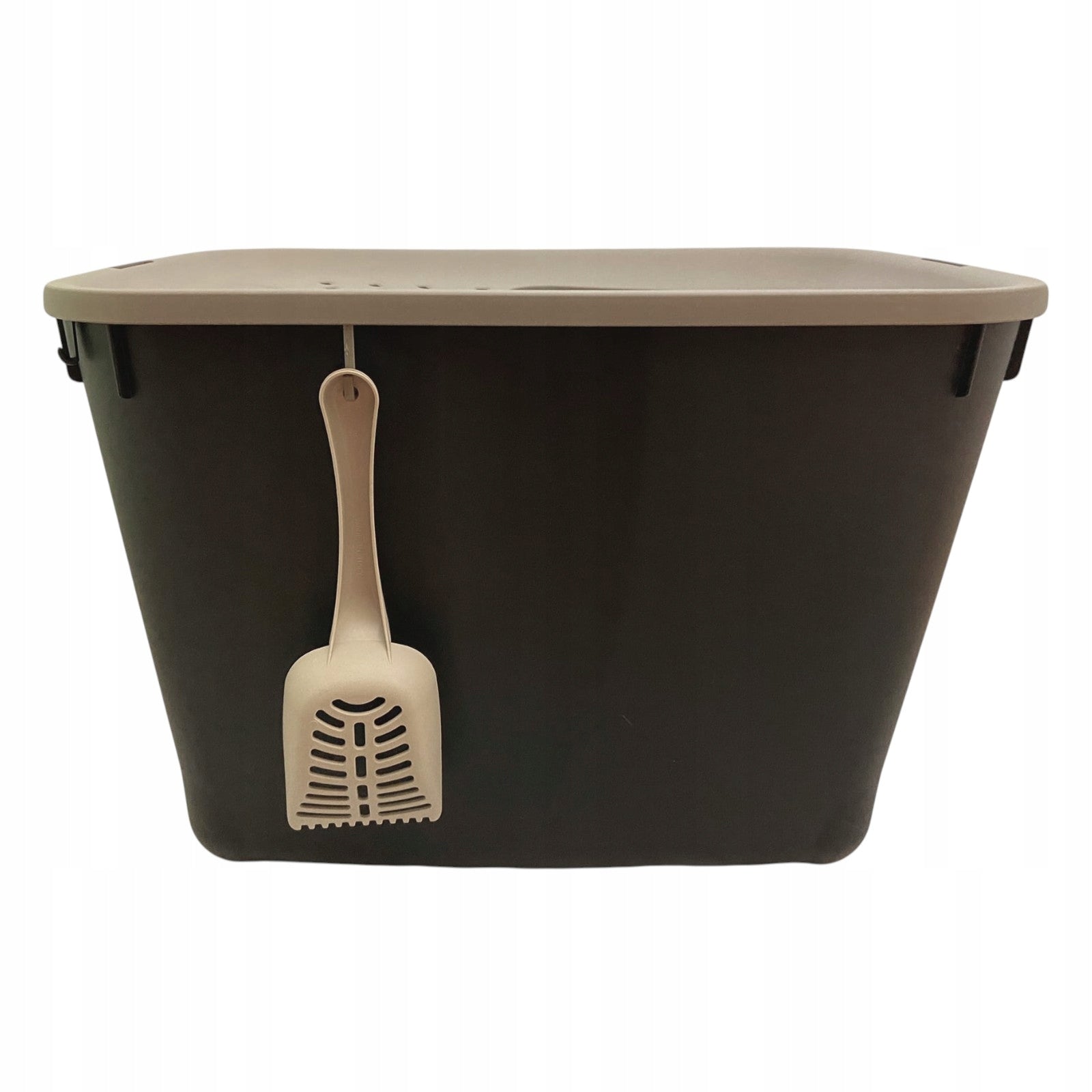 Toilet for cat Bergamo Micia litter box upper entrance beige LARGE HOP IN Length 58 cm