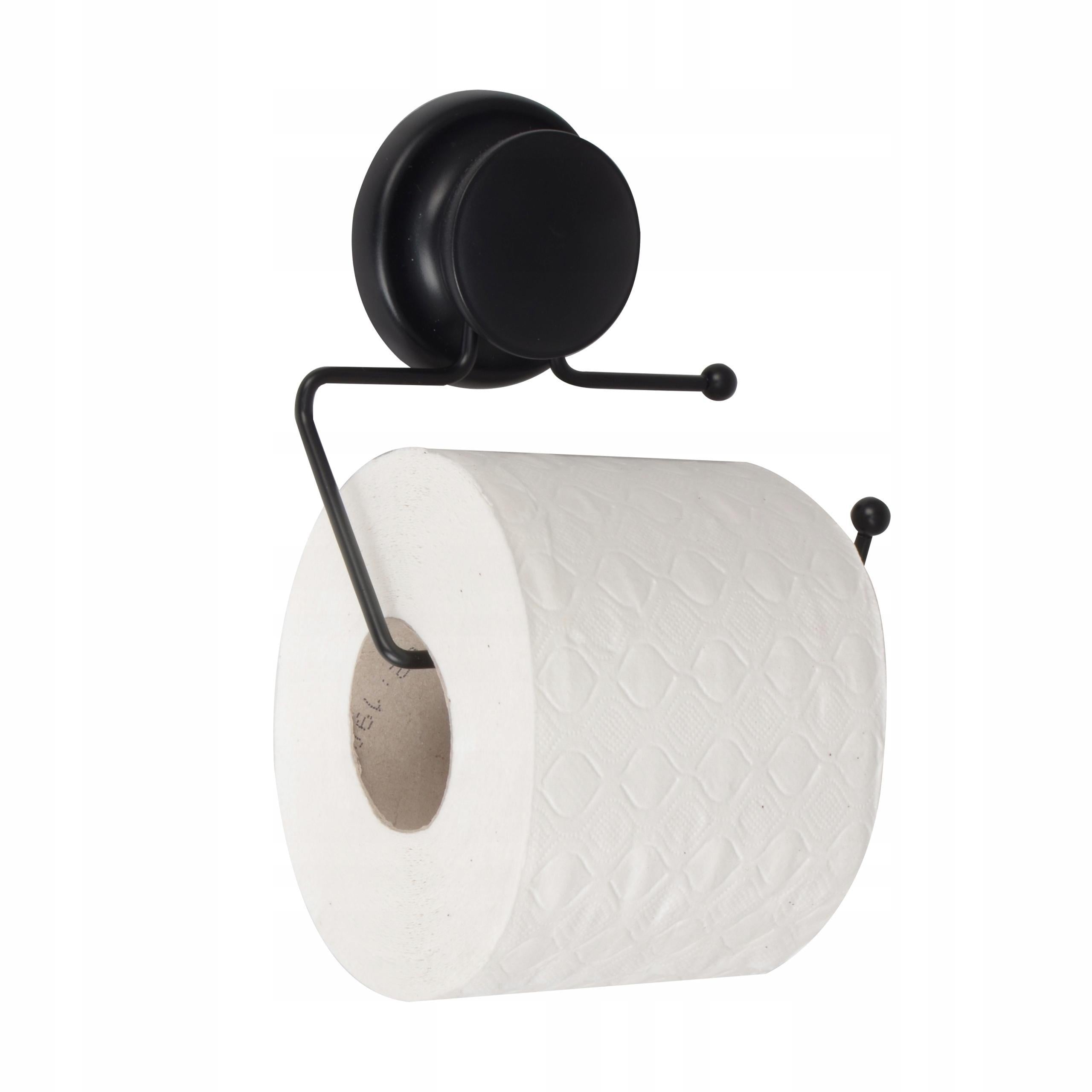 Toilet paper holder black for wall suction cup without drilling YOKA