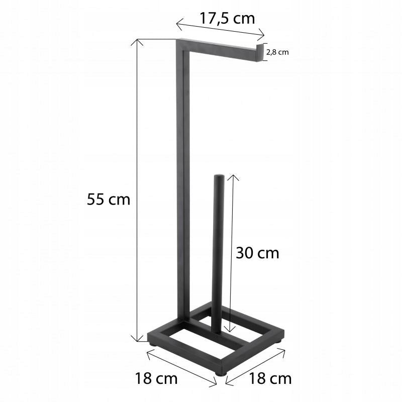 Toilet paper holder stand for toilet black loft hanger YOKA Manufacturer code P.TRAPA-BLK