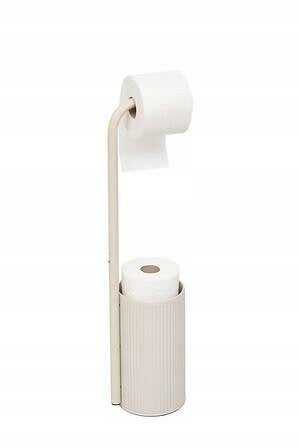 Toilet paper stand holder metal beige for bathroom 64,7 cm