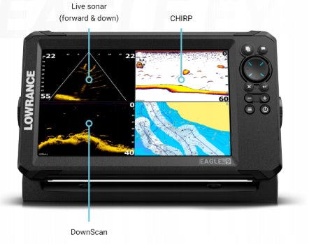 Tokarex Lowrance Eagle Eye 9" echo sounder with LIVE sonar Packaging status original