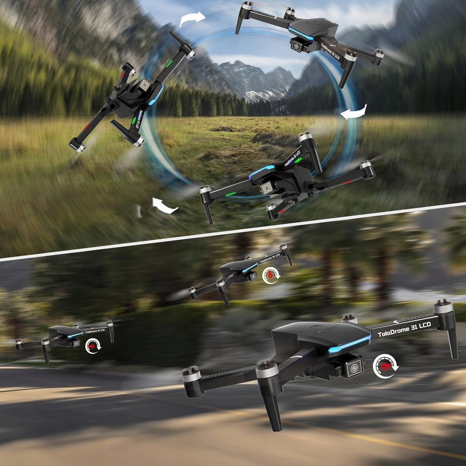 TolaDrone TD31LCD drone with 1080p camera and RC FPV LCD screen Brand no brand