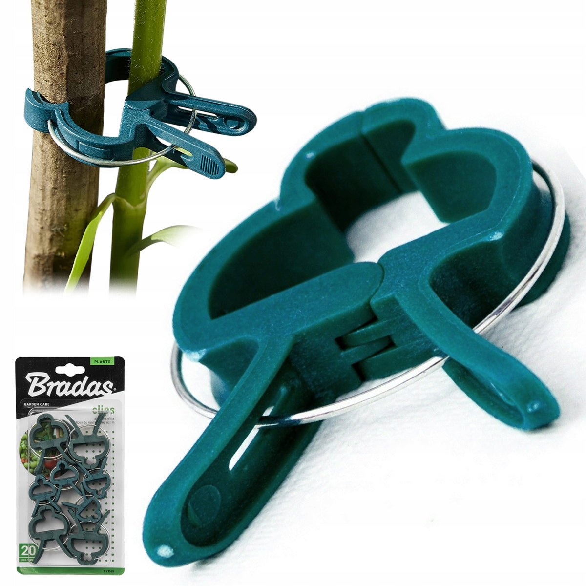 Tomato Plant Attachment Clips 2-Sizes TYK49 Color green