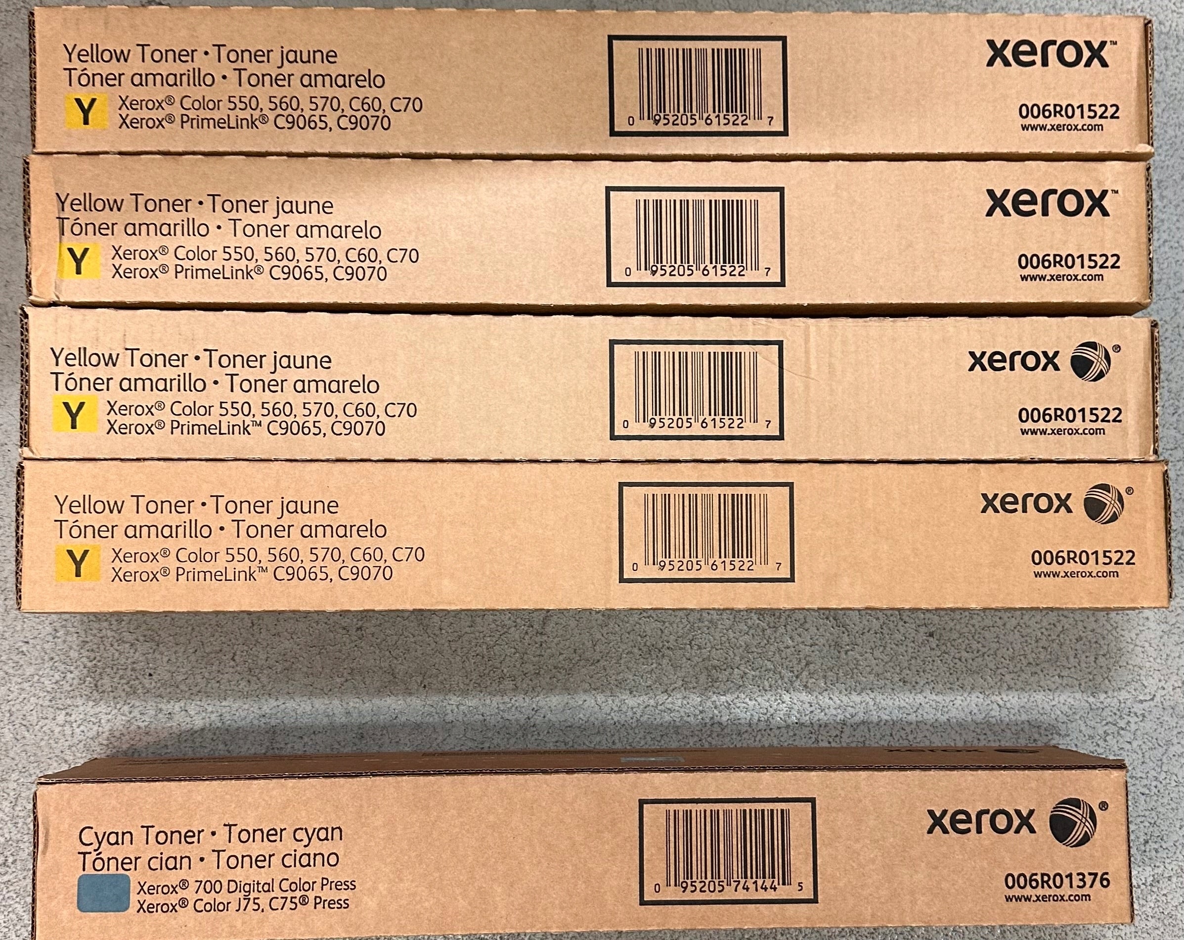 Toner Xerox Color 550 / 560 / 570 Yellow Original 006R01530