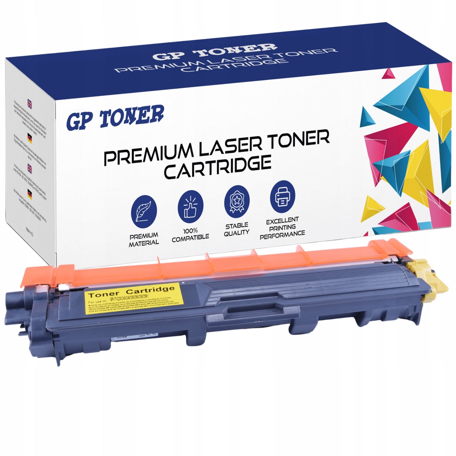 Toner cartridge for Brother DCP-9015CDW HL-3140CW MFC-9140CDN 9340CDW TN-245Y Yellow