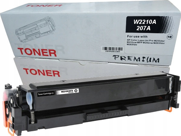 Toner cartridge for HP 207A BK, W2210A, M255dw, M255nw M282nw M283cdw, M283fdn, CHIP