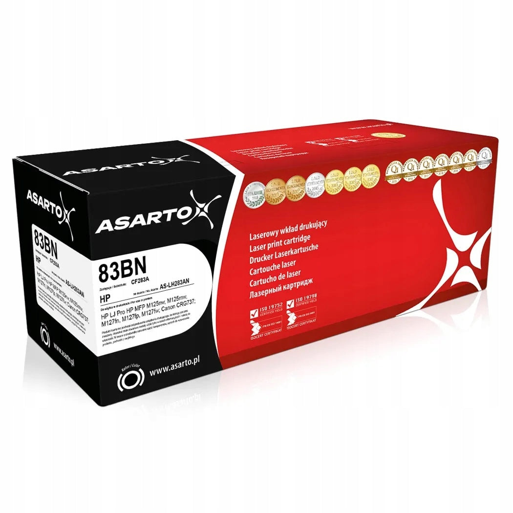 Toner cartridge for HP 83A CF283A LaserJet Pro MFP M125a M125nw M127fw M225dw ASARTO