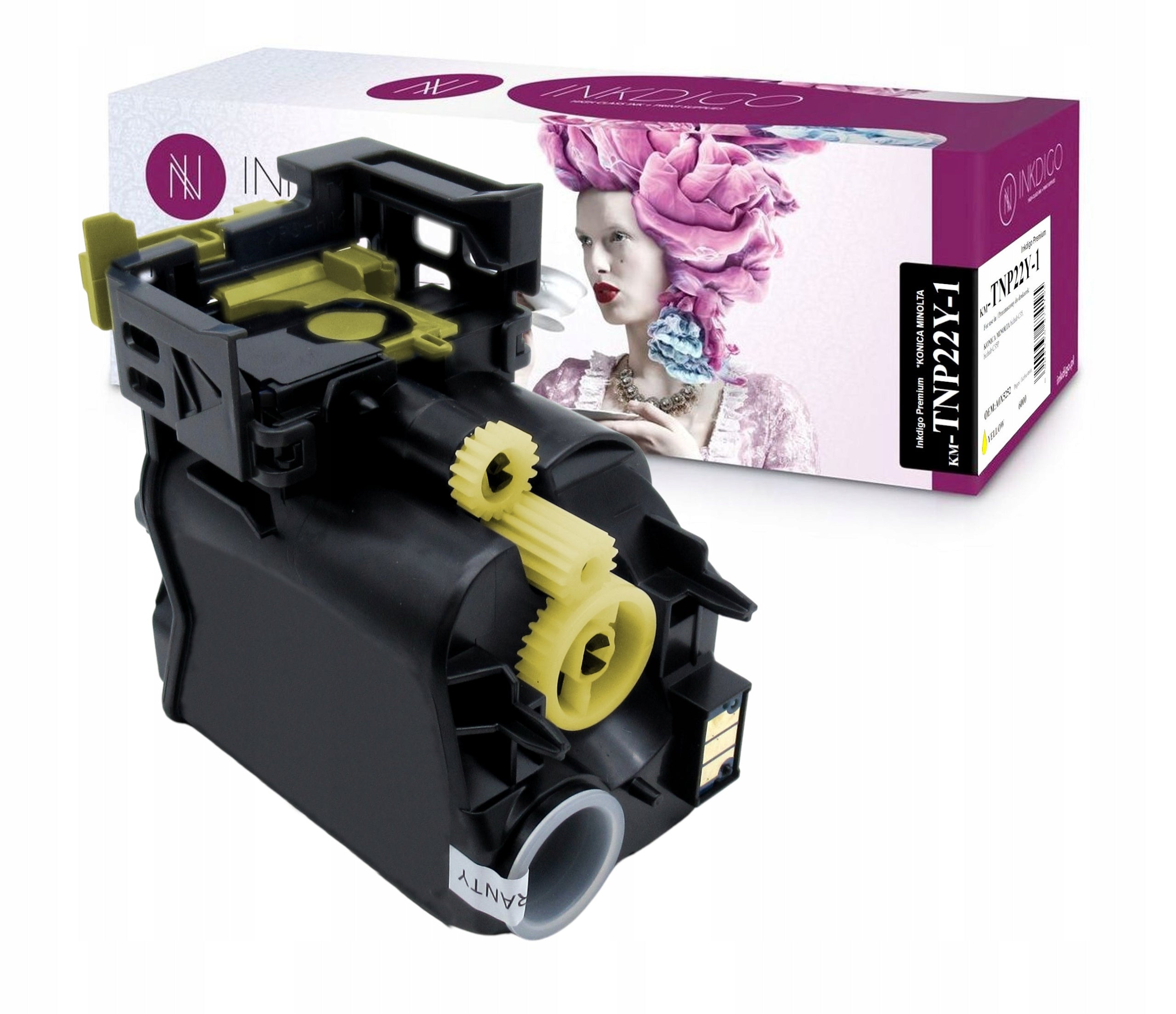 Toner cartridge for Minolta C35P printer replacement TNP-22Y