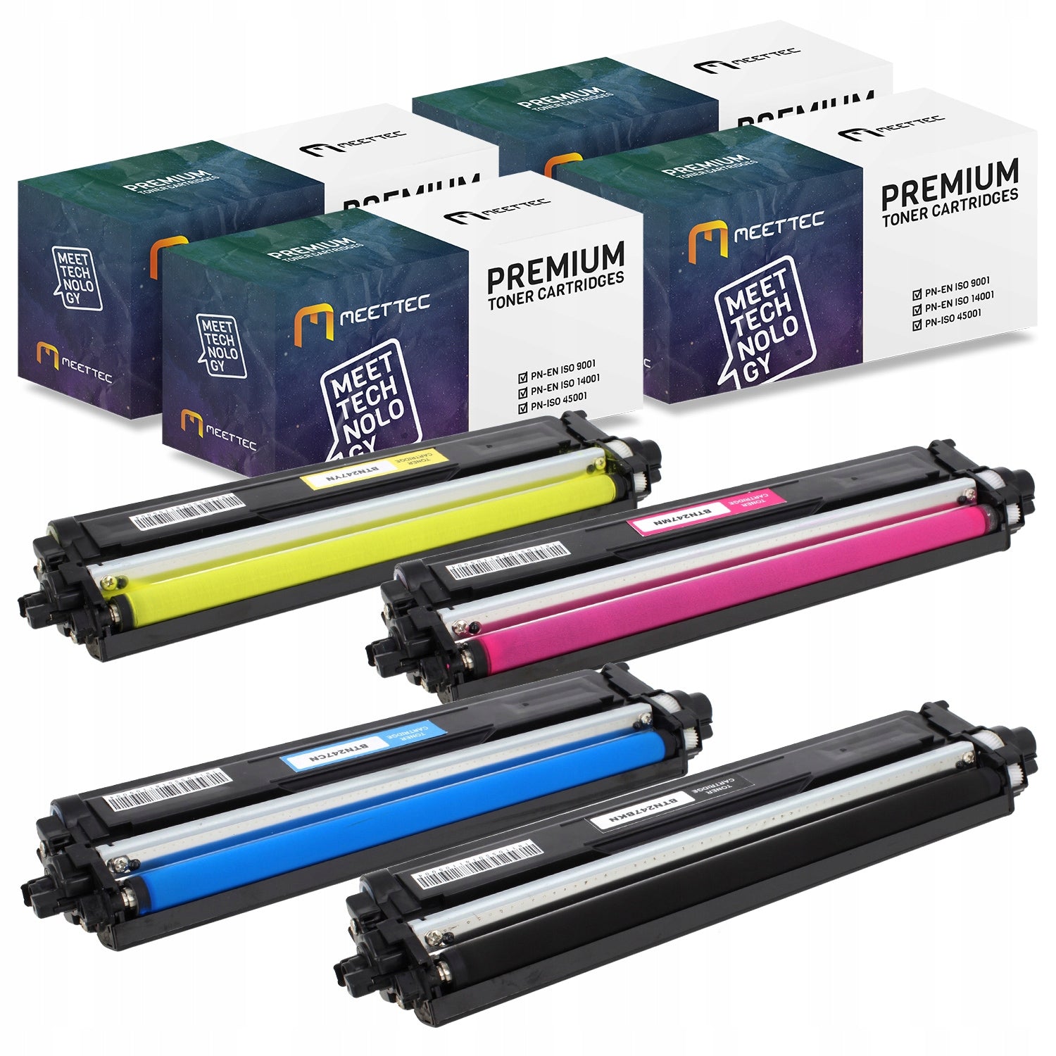 Toner for Brother TN247 TN243 SET CMYK DCP-L3510 DCP-L3550 HL-L3210CW Manufacturer code MEETBTN247CMYK