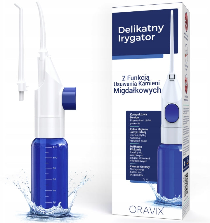 Tonsil stone removal kit + ORAVIX Gentle Irrigator Brand ORAVIX