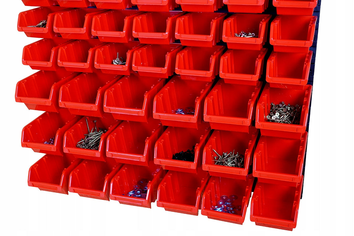 Tool Board + 57x Workshop Cuvettes Storage Container Organizer Additional features hangable fastening holes for elements