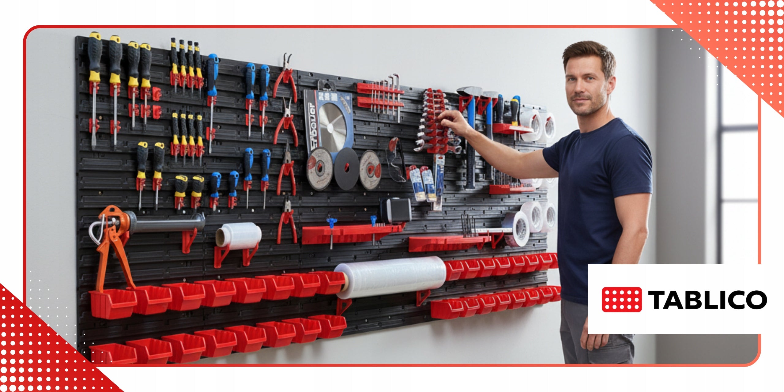 Tool Board Workshop Wall Tool Organizer with Cuvettes Manufacturer code TAB.V704