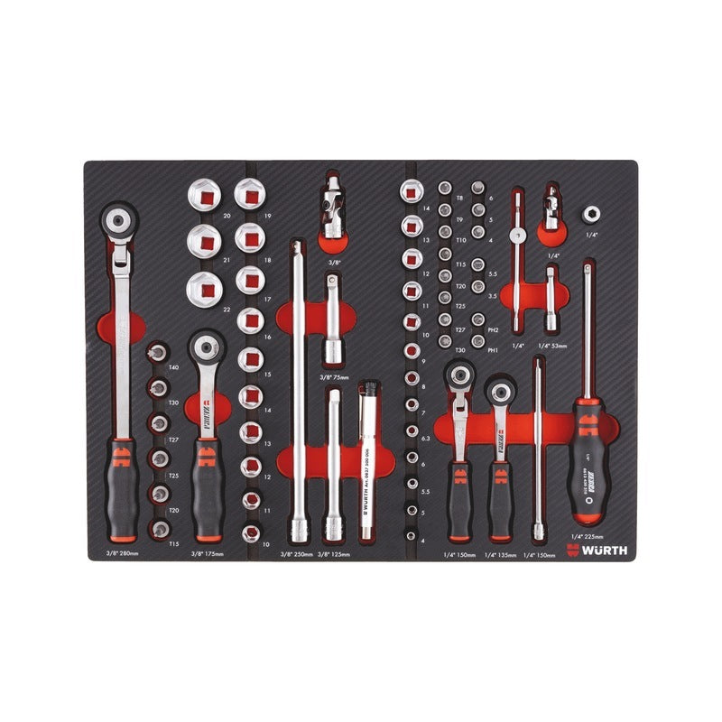 Tool Kit 8.4.1, Socket Wrench 1/4 inch and 3/8 inch NAS WRENCH SET