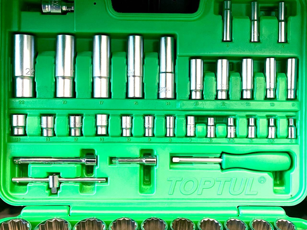 Tool Set 1/4" 1/2" 108-Piece TOPTUL GCAI108R1 EAN (GTIN) 4711671600821