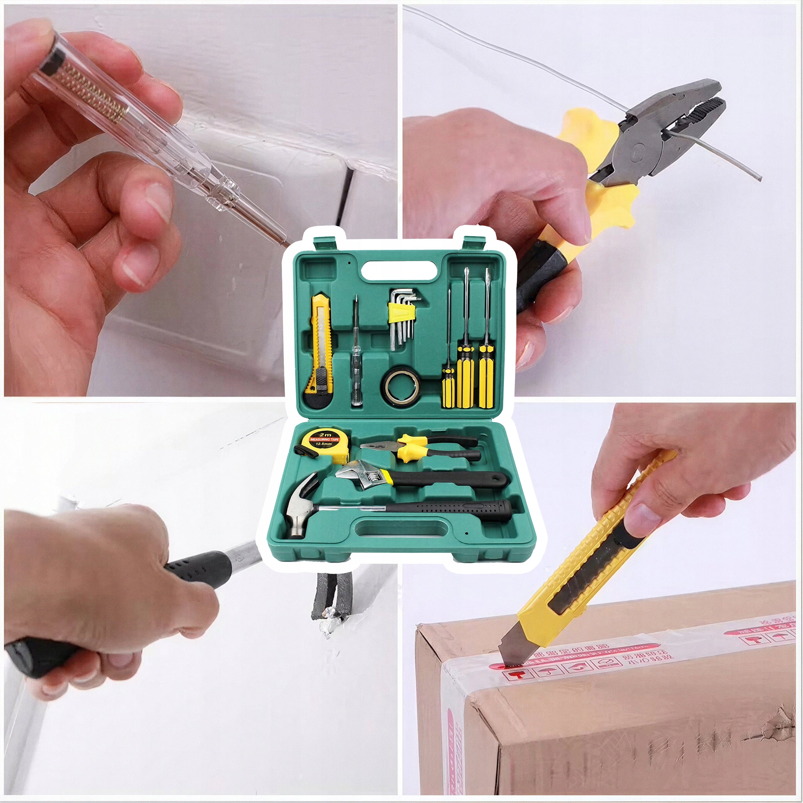 Tool Set 16 Elements Home Complete Screwdrivers Hammer Suitcase EAN (GTIN) 5907451319925