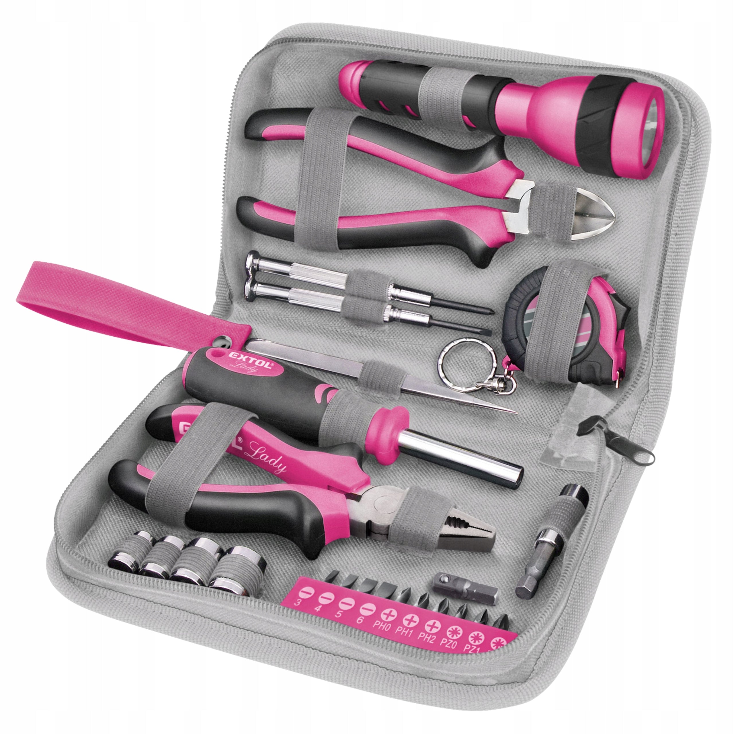Tool Set 23 Elements Pink Compact Tool Set For Women