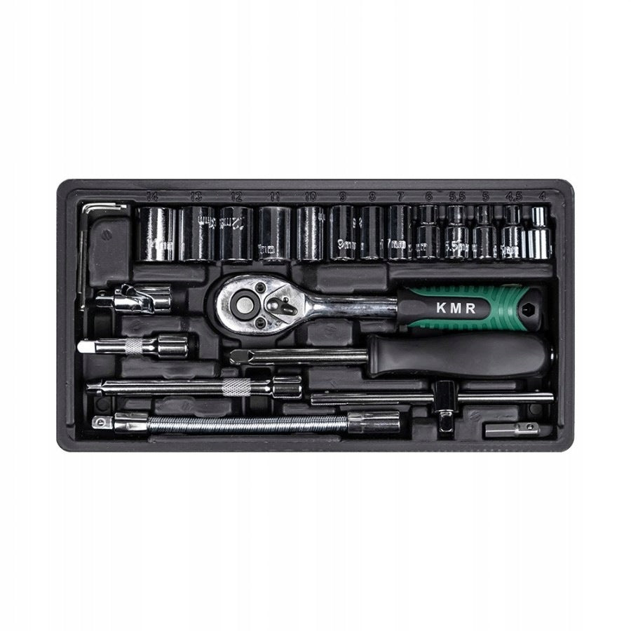 Tool Set 46 Elements Ratchet 1/4" Bits Torx Sockets Workshop Packaging status original