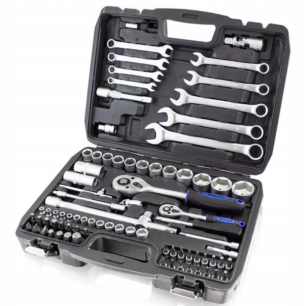 Tool Set 82 el Suitcase Keys Rattles Workshop Caps Packaging status original