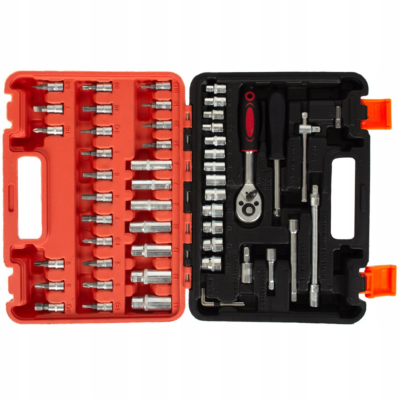Tool Set Wrench Set 1/4" Ratchet Bits Cap 53 el. Suitcase Brand M MODECAR