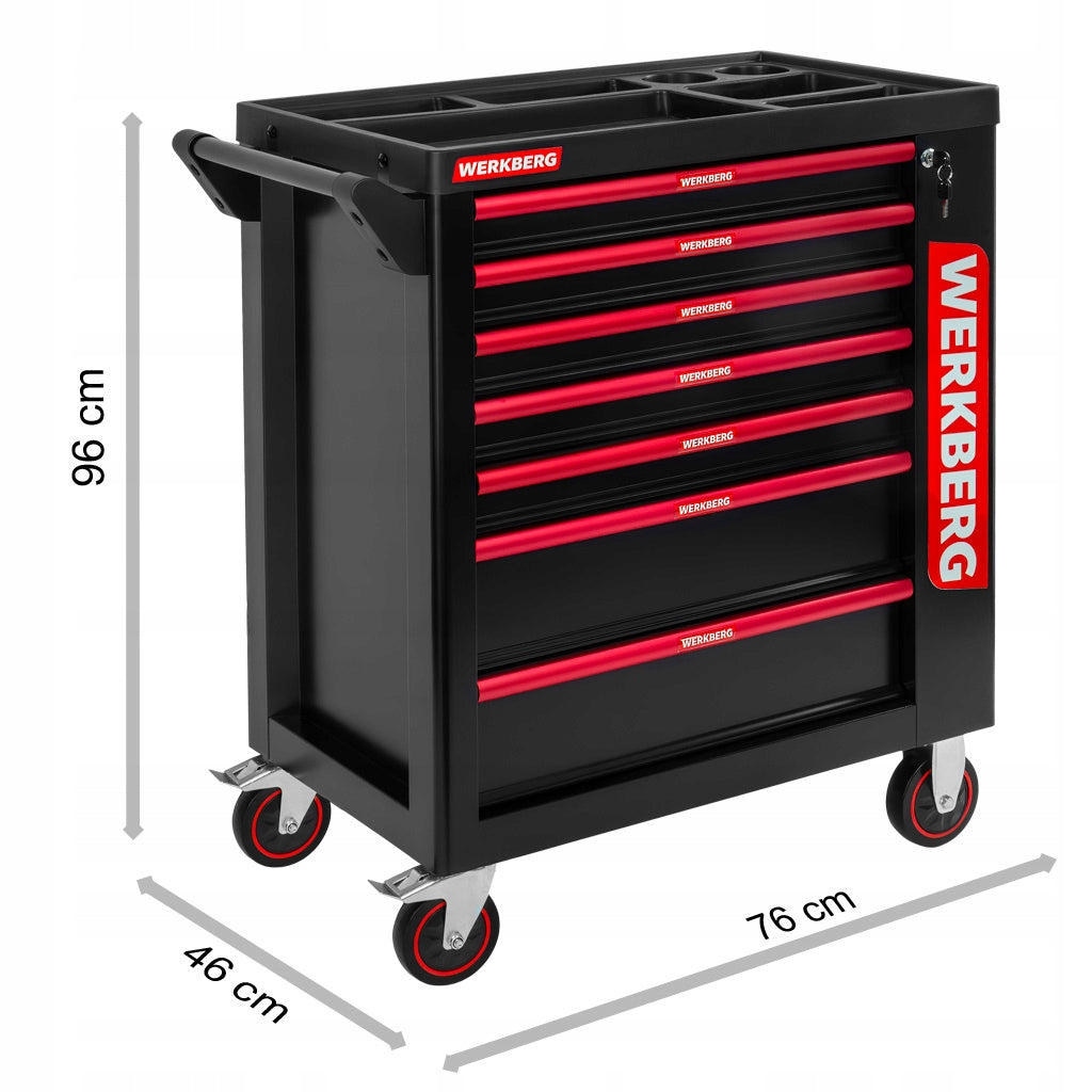 Tool Trolley Tool Cabinet 7 DRAWERS with TOOLS 259 Elements Accessories included yes