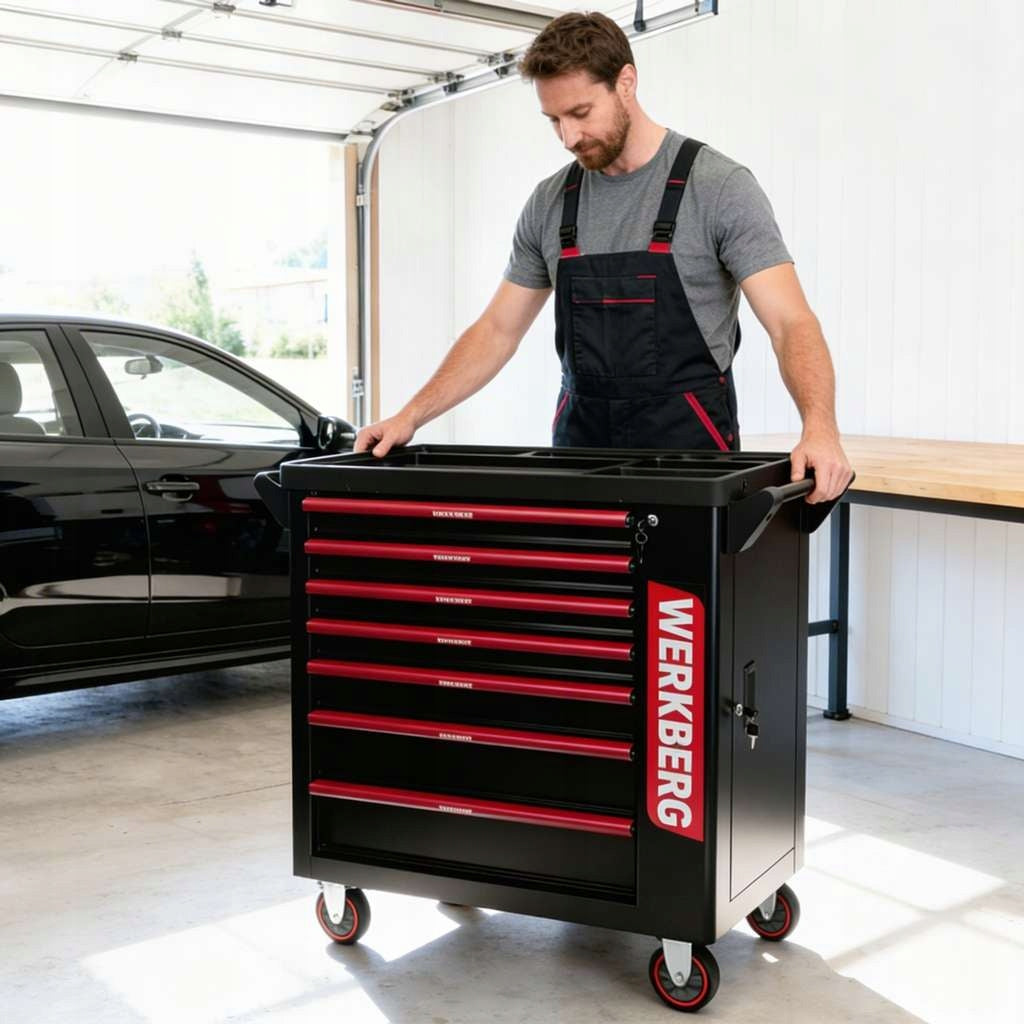 Tool Trolley Tool Cabinet 7 DRAWERS with TOOLS 259 Elements Packaging status original