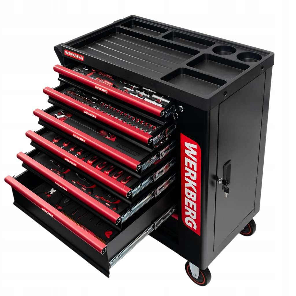 Tool Trolley Tool Cabinet 7 DRAWERS with TOOLS 259 Elements