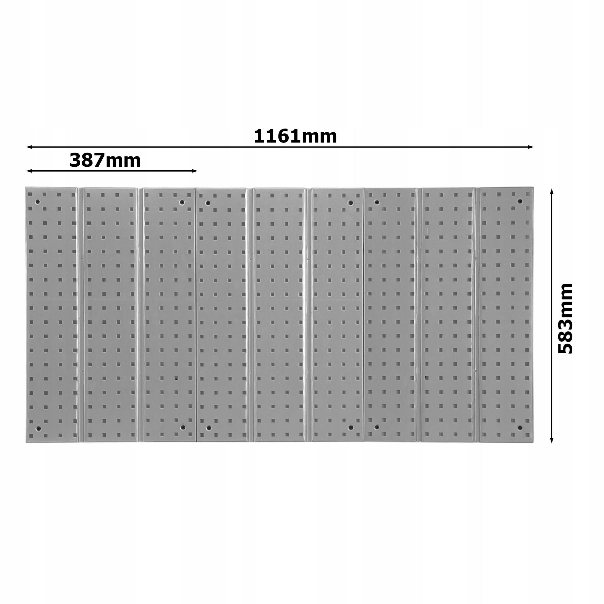 Tool Wall Workshop Garage Board Set, Handles Steel + Plastic Product width 116.1 cm