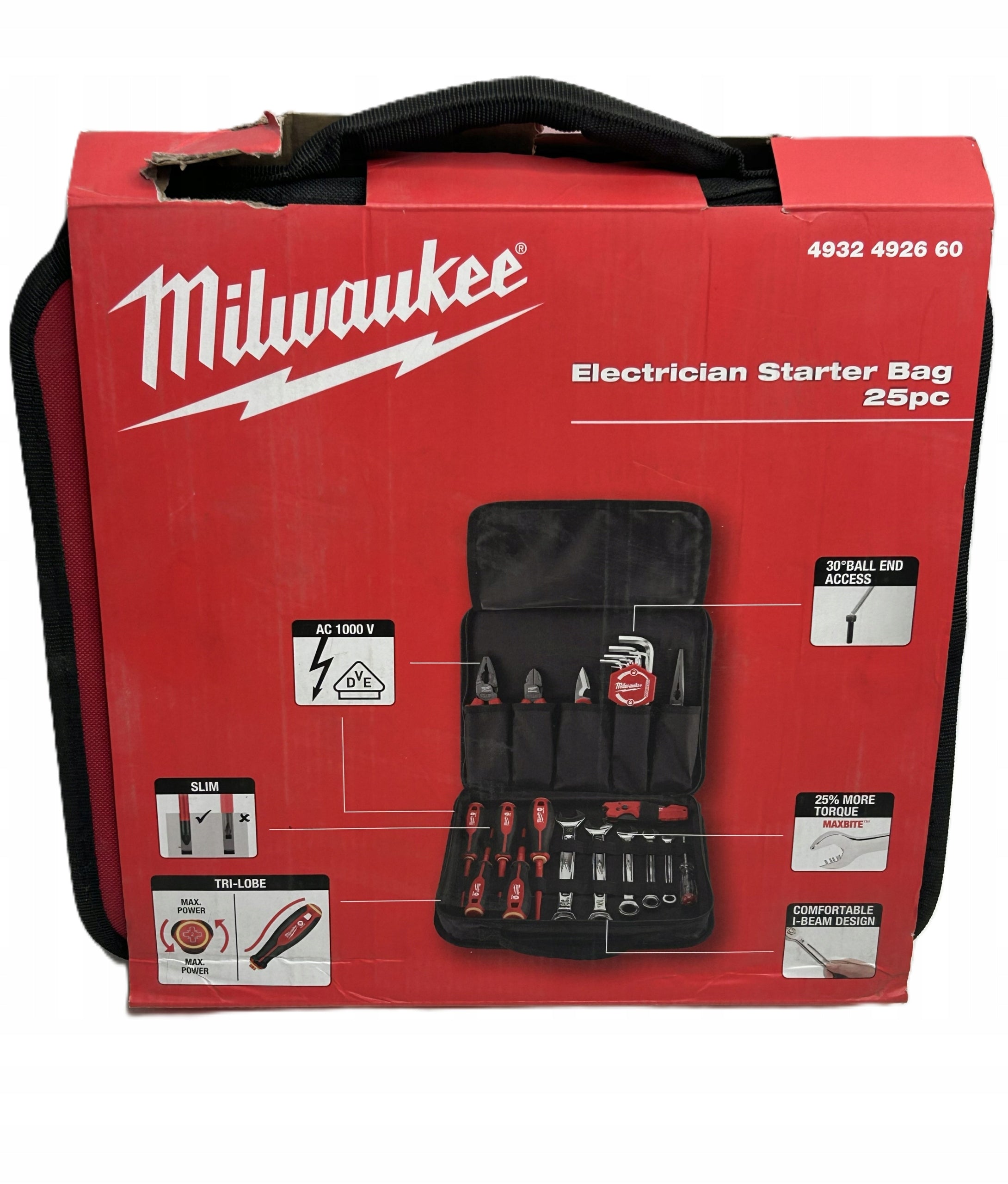 Tool bag set for electrician MILWAUKEE 25 elements 4932492660 Manufacturer code 4932492660