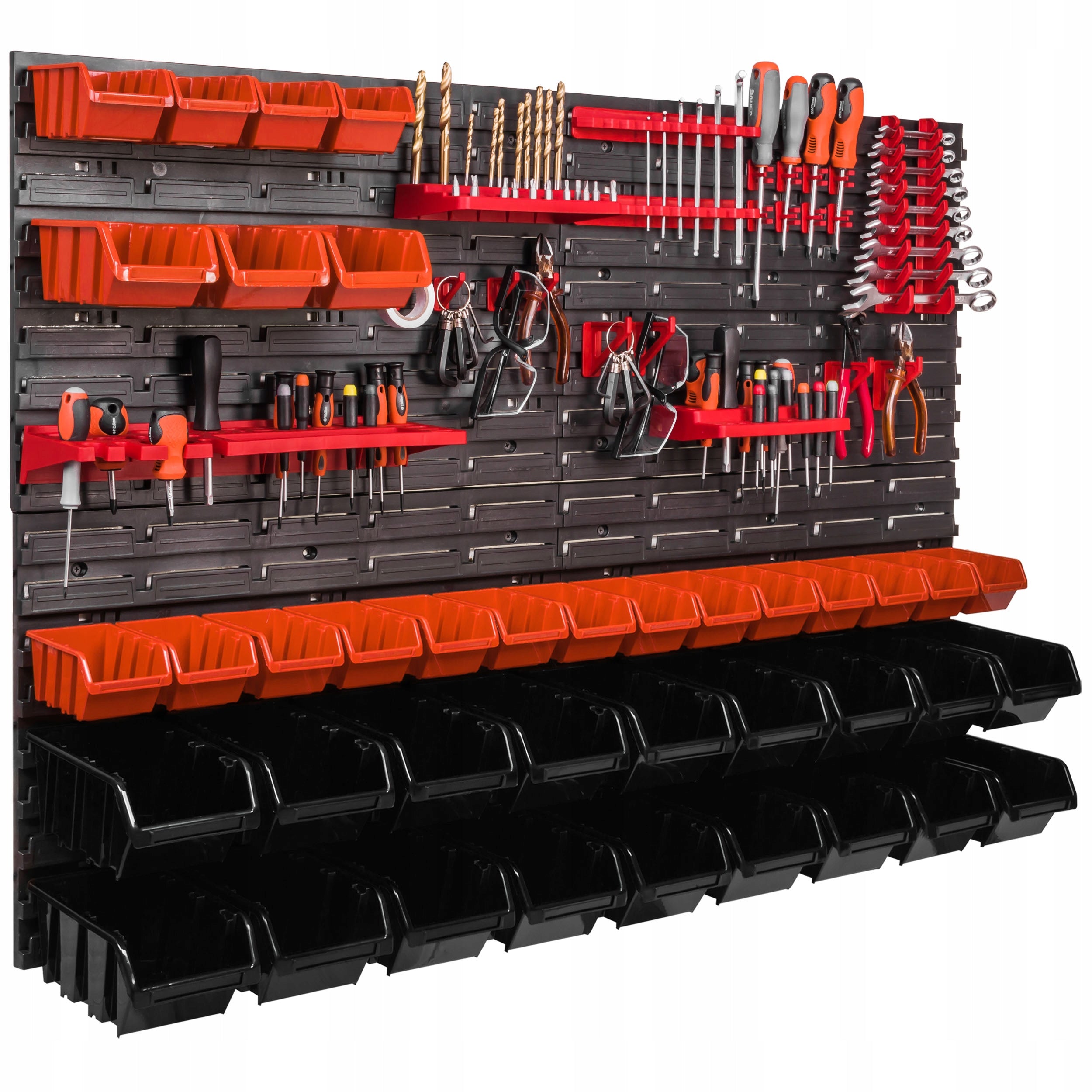 Tool board 115 x 78 cm workshop wall 39 cuvettes garage bookcase