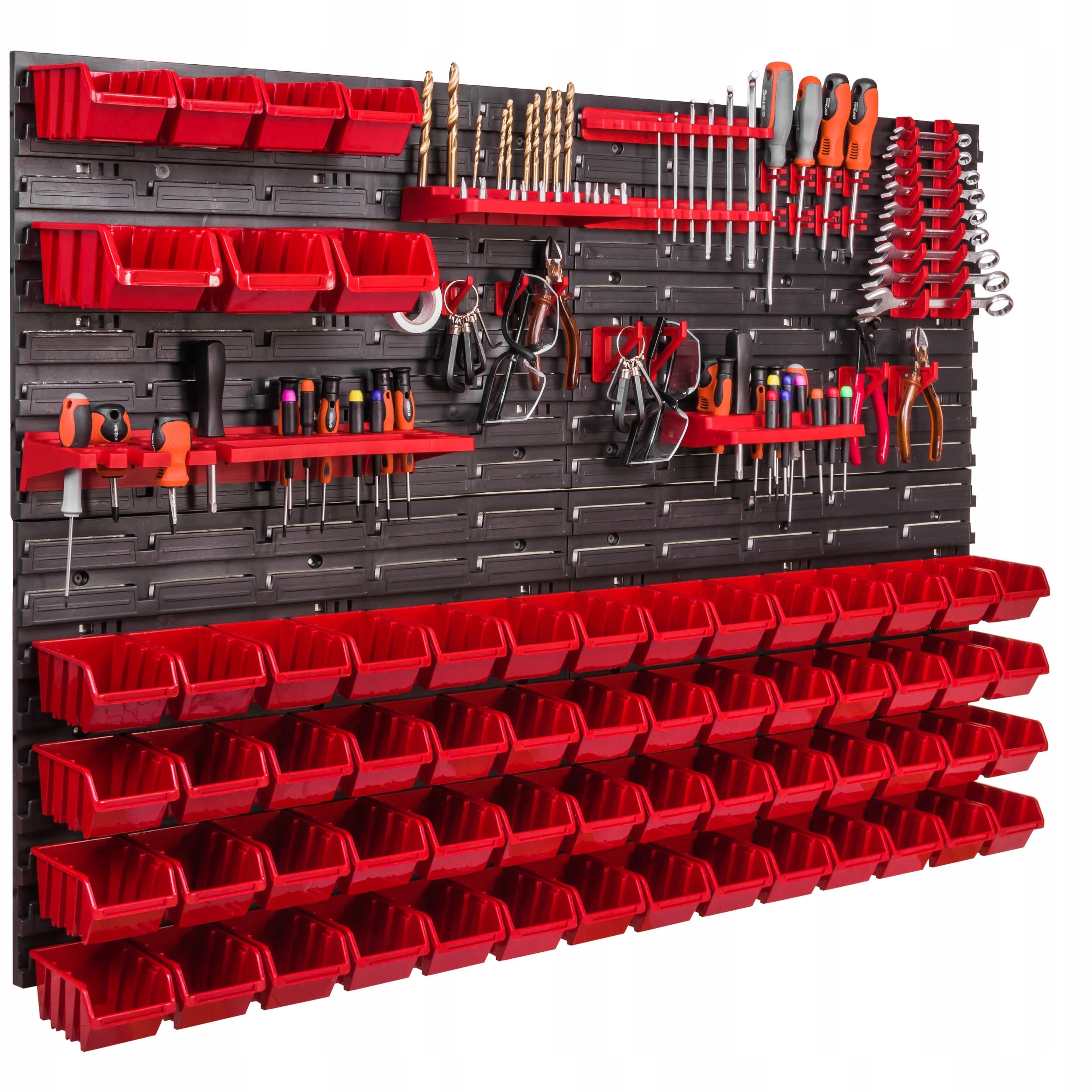 Tool board 115 x 78 cm workshop wall 63 cuvettes garage keys