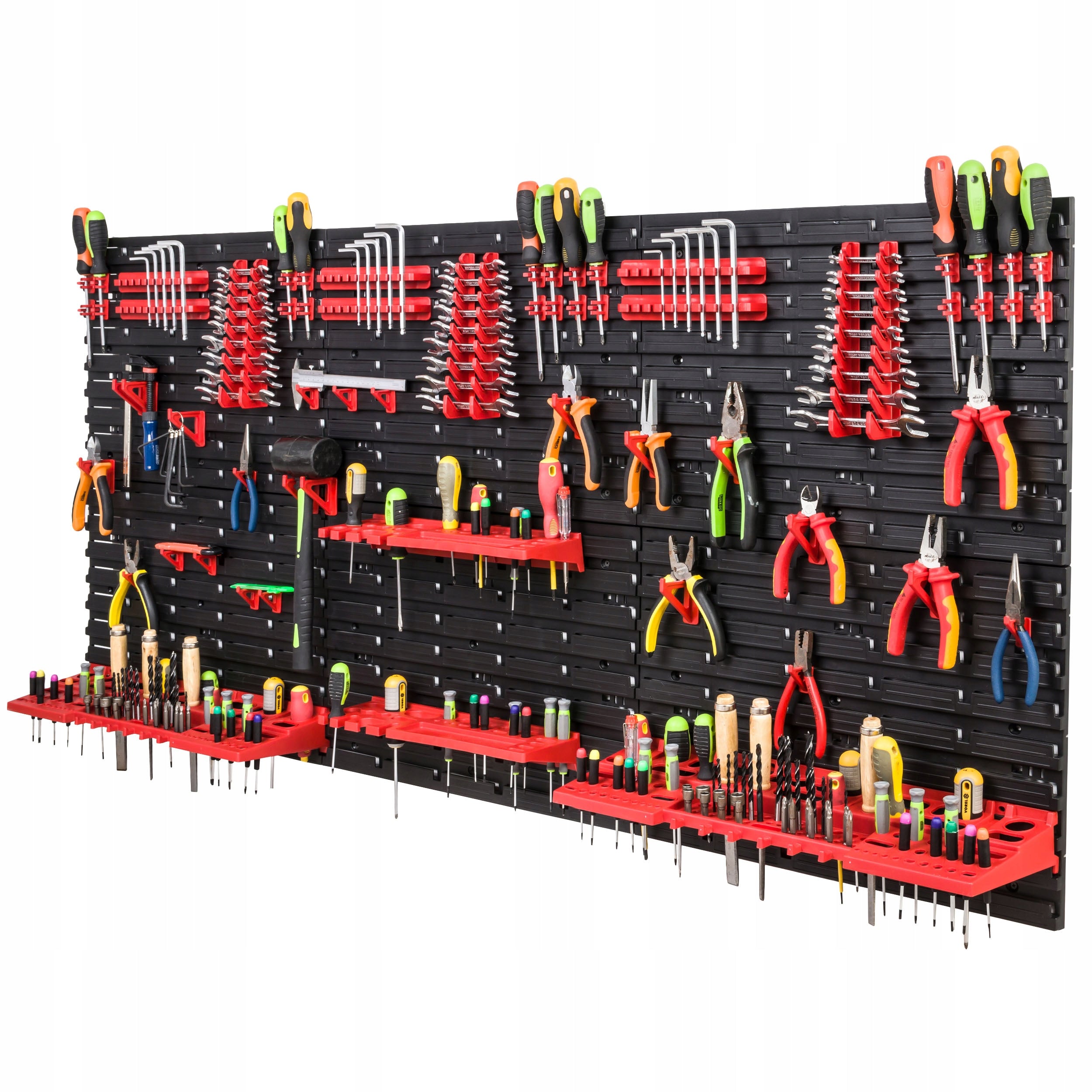 Tool board 172 x 78 cm workshop wall Color black
