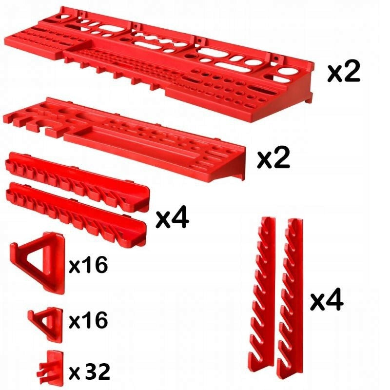 Tool board 230x78 cm workshop garage bookcase 45 cuvettes Additional features hangable fastening holes for elements