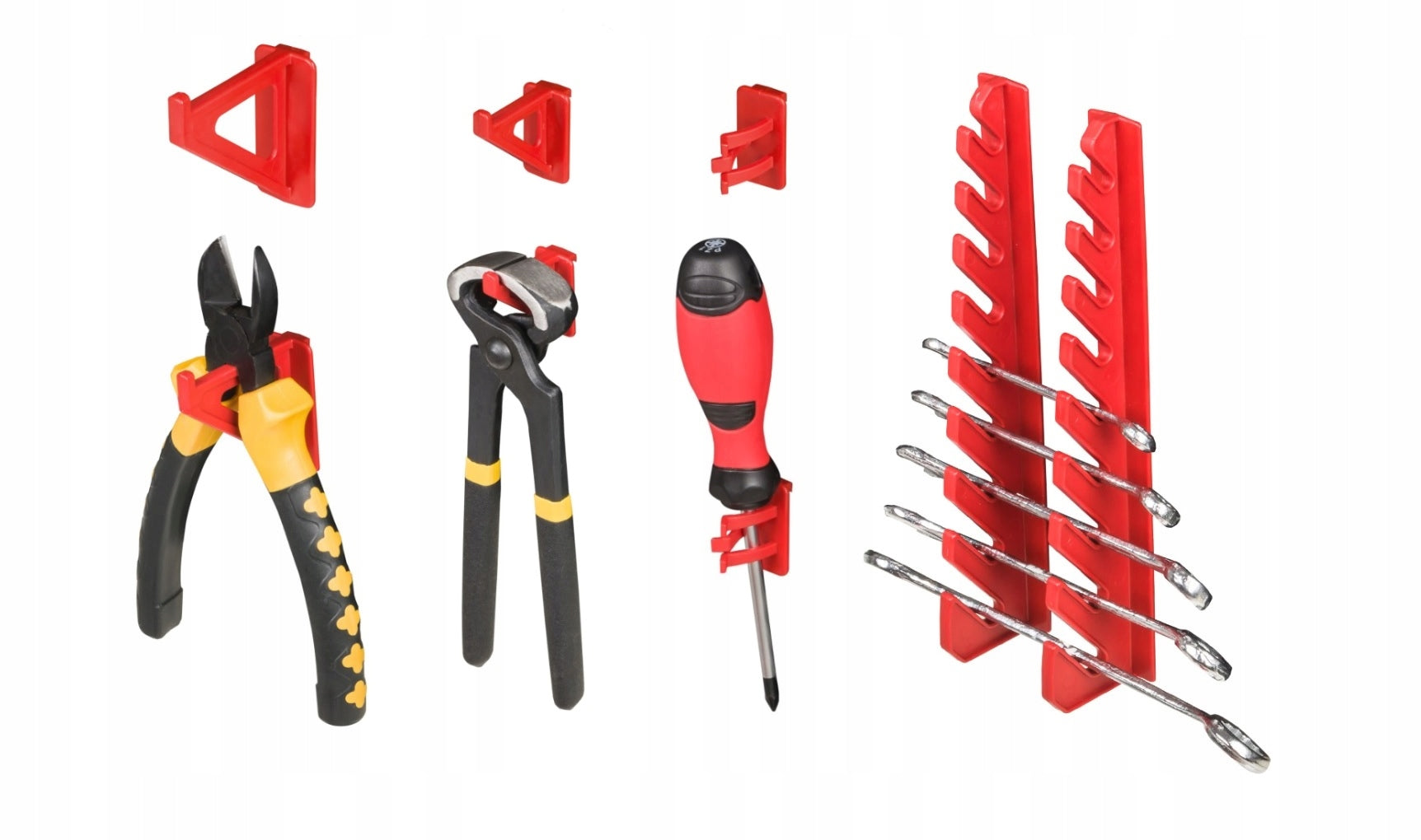 Tool board garage wall 30 cuvettes Color red