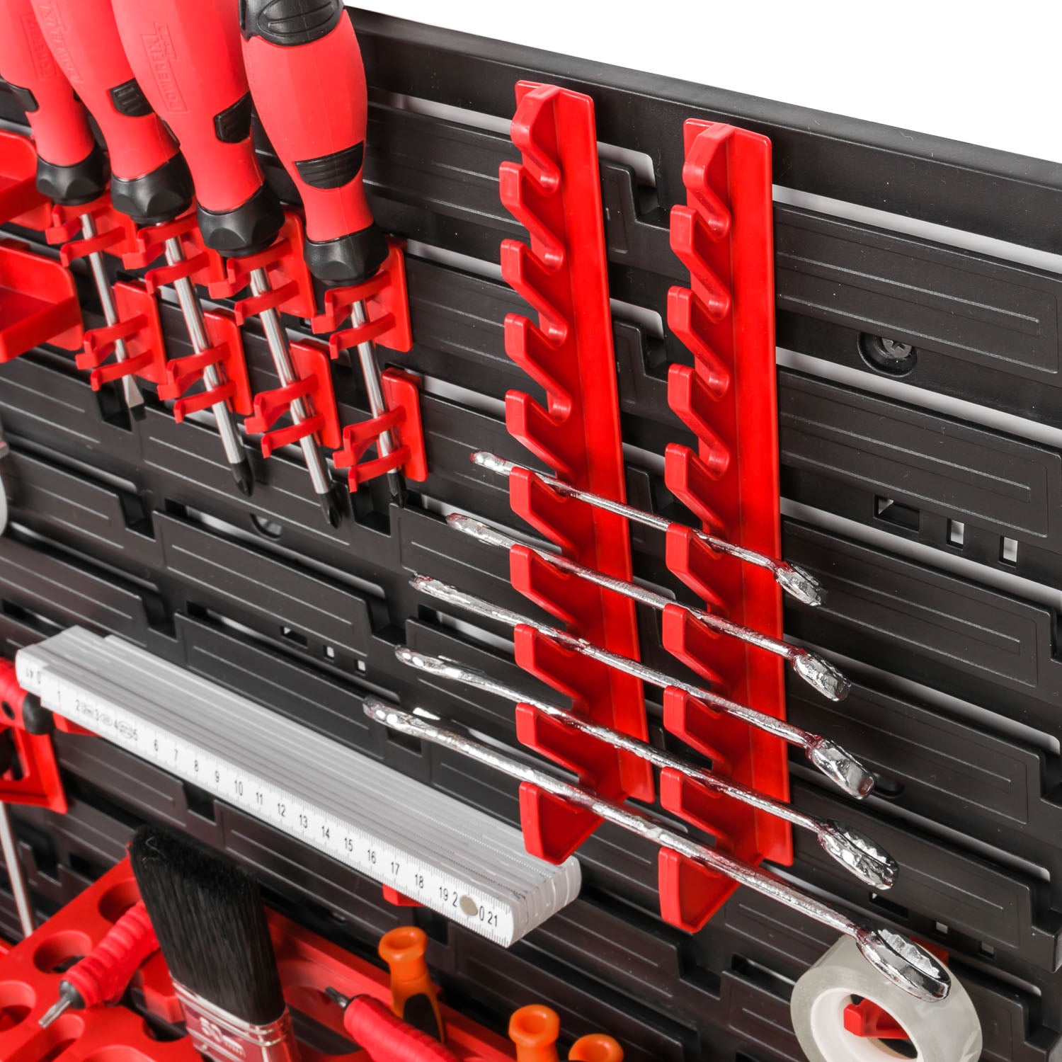 Tool board with cuvette handles for garage Product width 115.2 cm