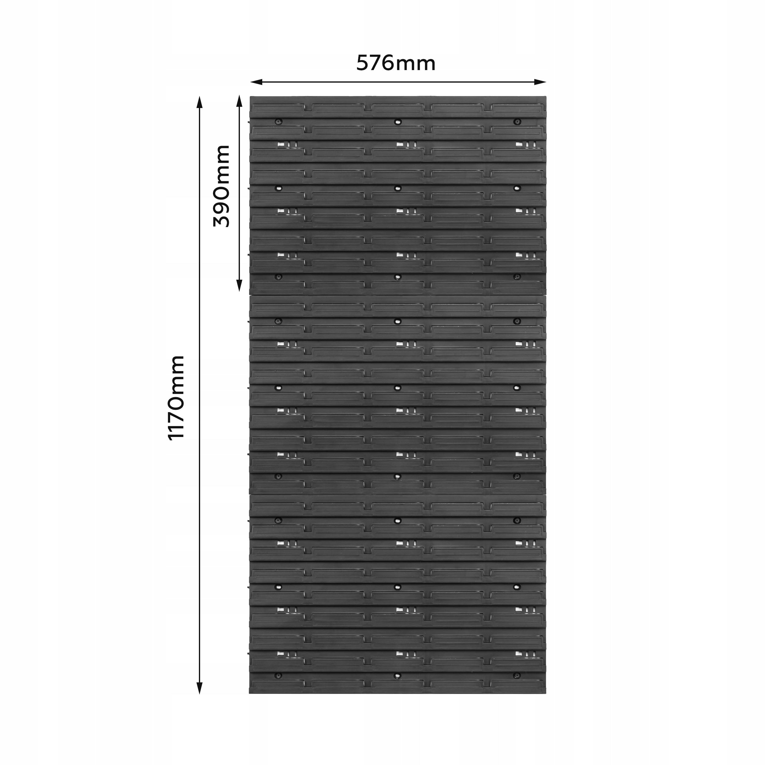 Tool board workshop 57x116 cm + 98 Cuvette Product height 117 cm