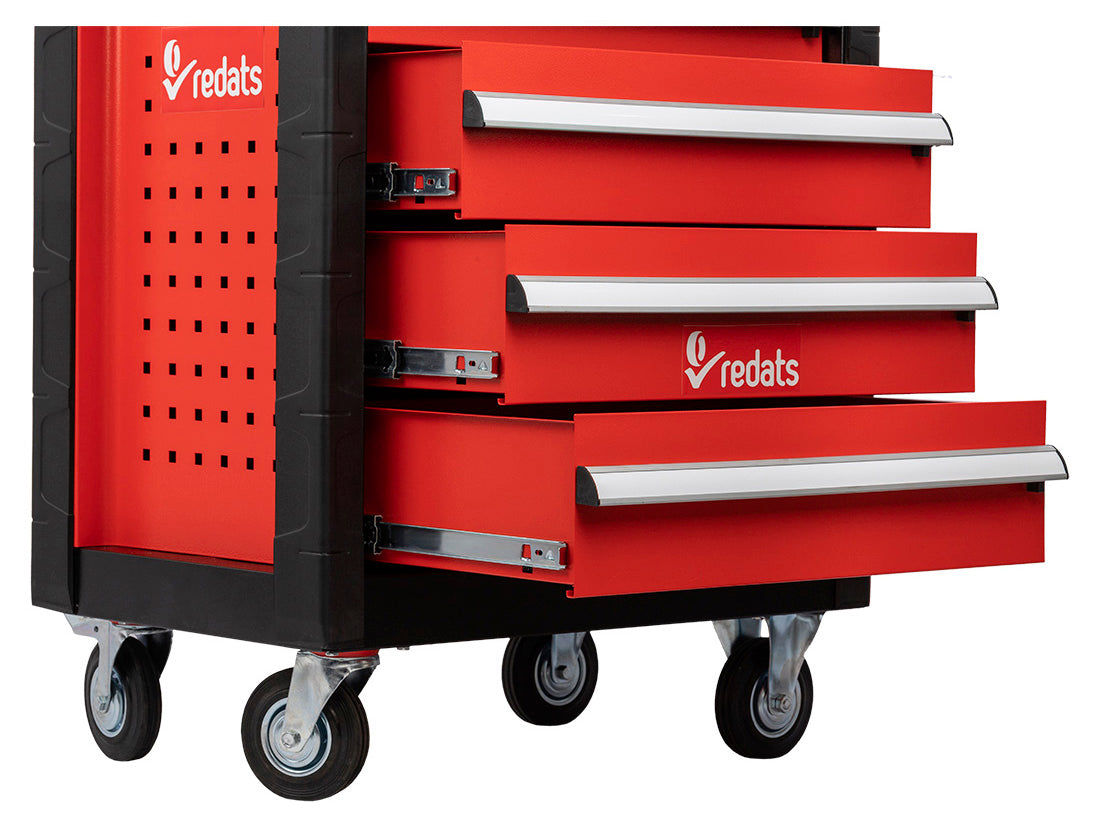 Tool cabinet REDATS workshop trolley with equipment 196el 6 drawers Color red