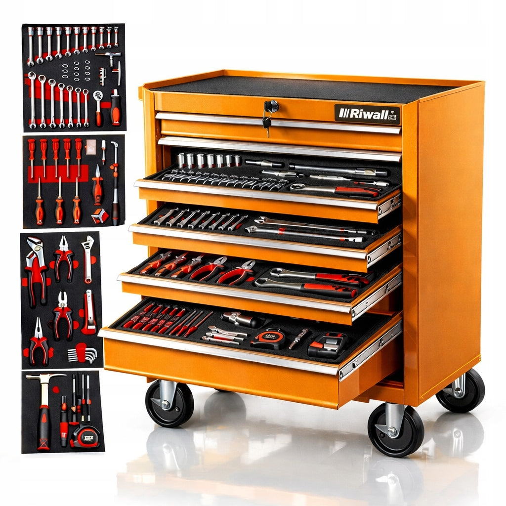 Tool cabinet with equipment workshop trolley RIWALL SZAFARZ RSZ-01