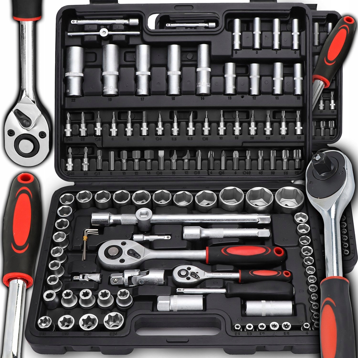 Tool set 108 elements SUITCASE ratchet socket wrenches BITS IMBUS