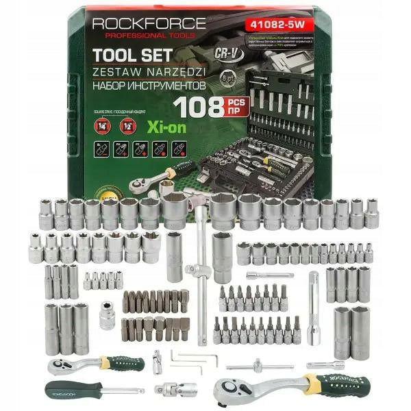 Tool set 108el. 1/4" 1/2" Xi-on Cr-V (6-angle) (4-32mm)
