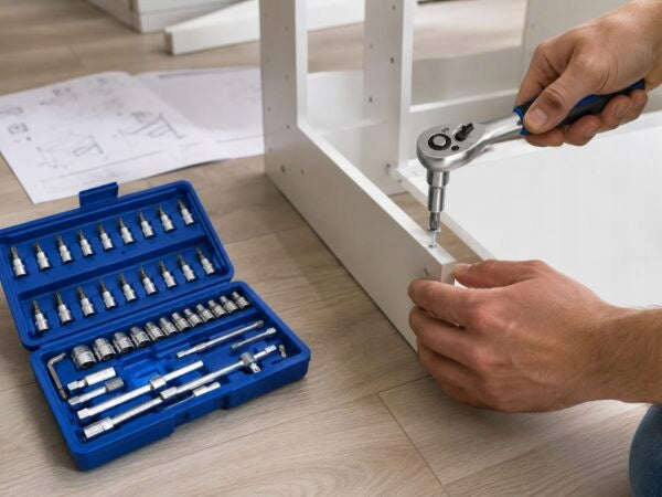 Tool set 46 socket wrenches and TORX tips Brand Lewer